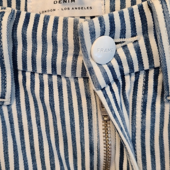 Frame Denim Engineer Stripe Kick Flare Jeans - Size 25 - Picture 5 of 10